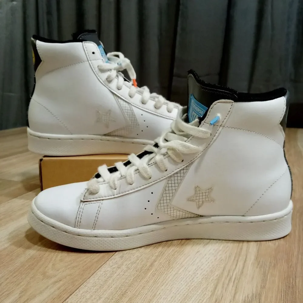 Converse GSB Pro Leather Hi Kids Sneaker Sz 6 White Lace Up 272446C‎